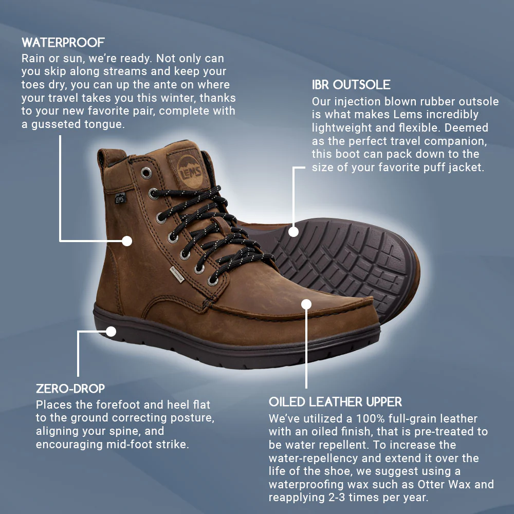Lems - Waterproof Boulder Boot - Weathered Umber (Unisex) - Image 6